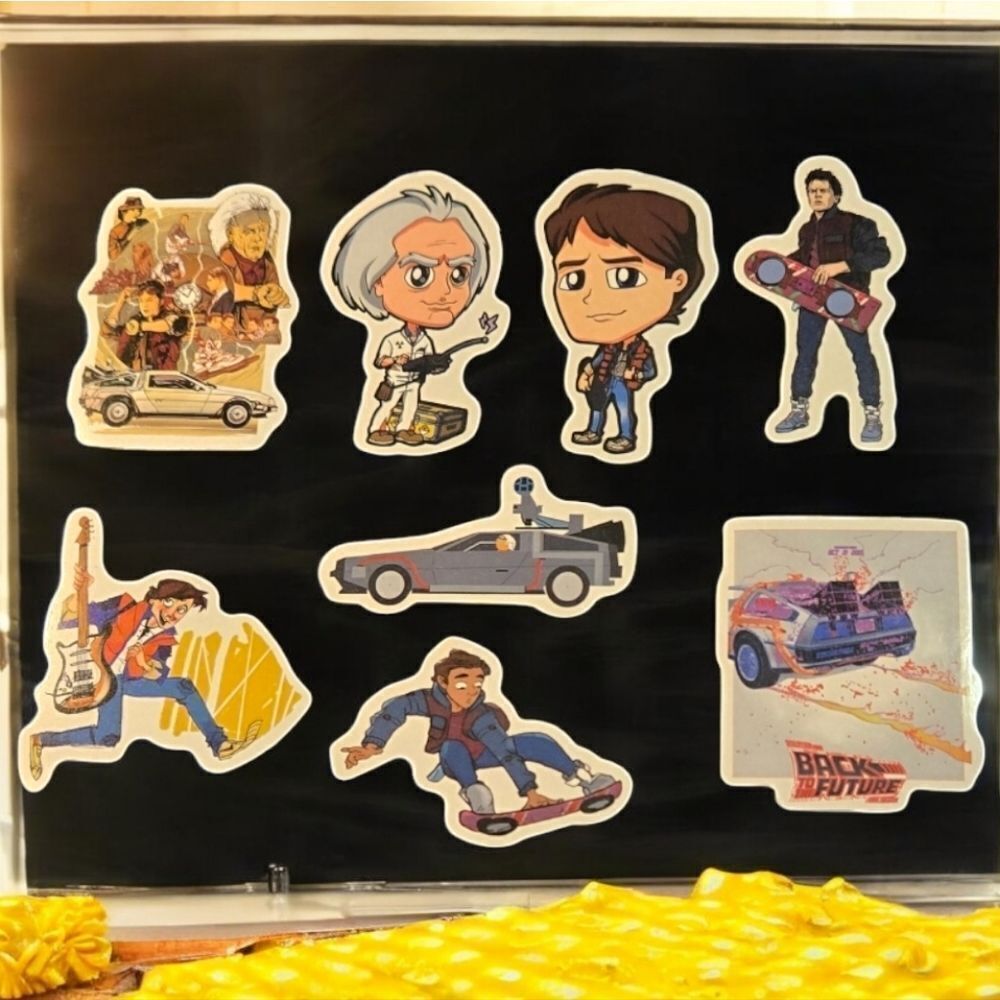Back to the Future Sticker Set Waterproof Decals Variety Pack Iconic Movie Fans